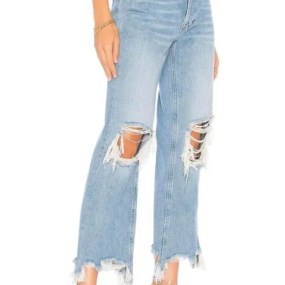Free People Maggie Straight Distressed Ankle Jeans Women’s Size 29 - Picture 2 of 8